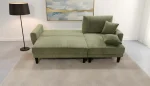 Aria Corduroy Reversible Pullout Sofa Bed Sectional - Image 3