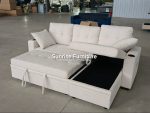 3 Seater Pull-out Sofa Bed with Storage and Reversible Chaise