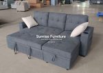3 Seater Pull-out Sofa Bed with Storage and Reversible Chaise - Image 2