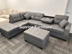Brand New 6 Seater Sectional Sofa With Storage Ottoman - Image 3